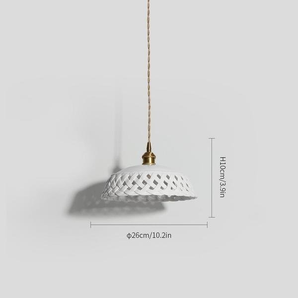 Openwork ceramic lamp