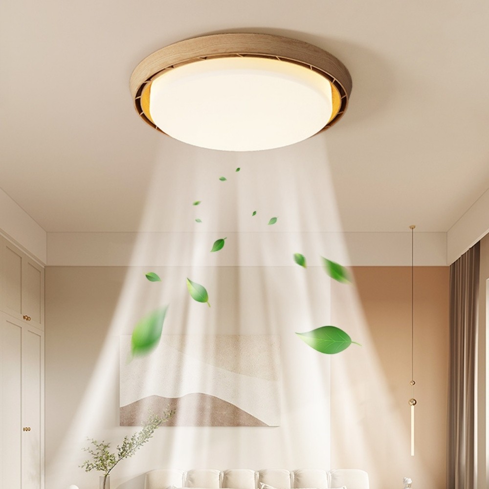 Nordic Quiet Bladeless Led Ceiling Fan Light For Bedroom K1102
