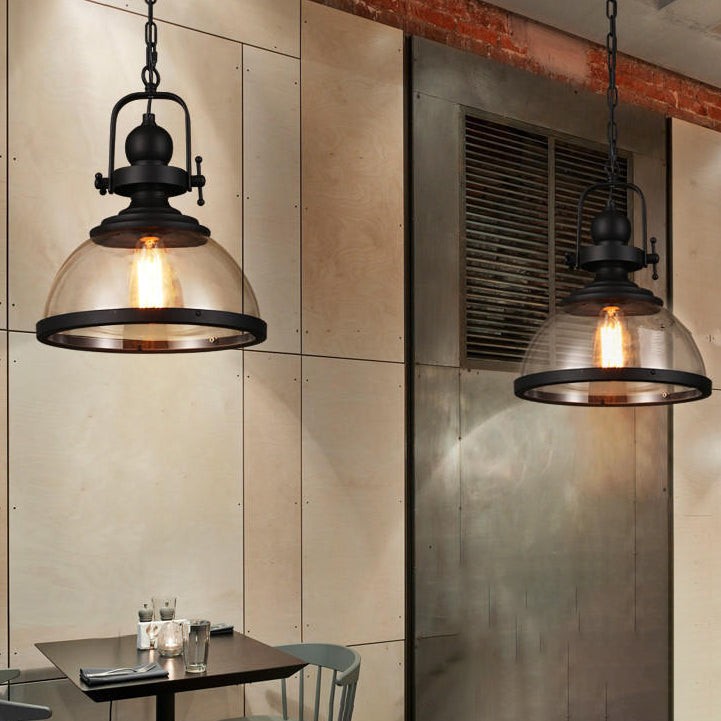Modern Industrial Style Dome Glass Pendant Lamp K331