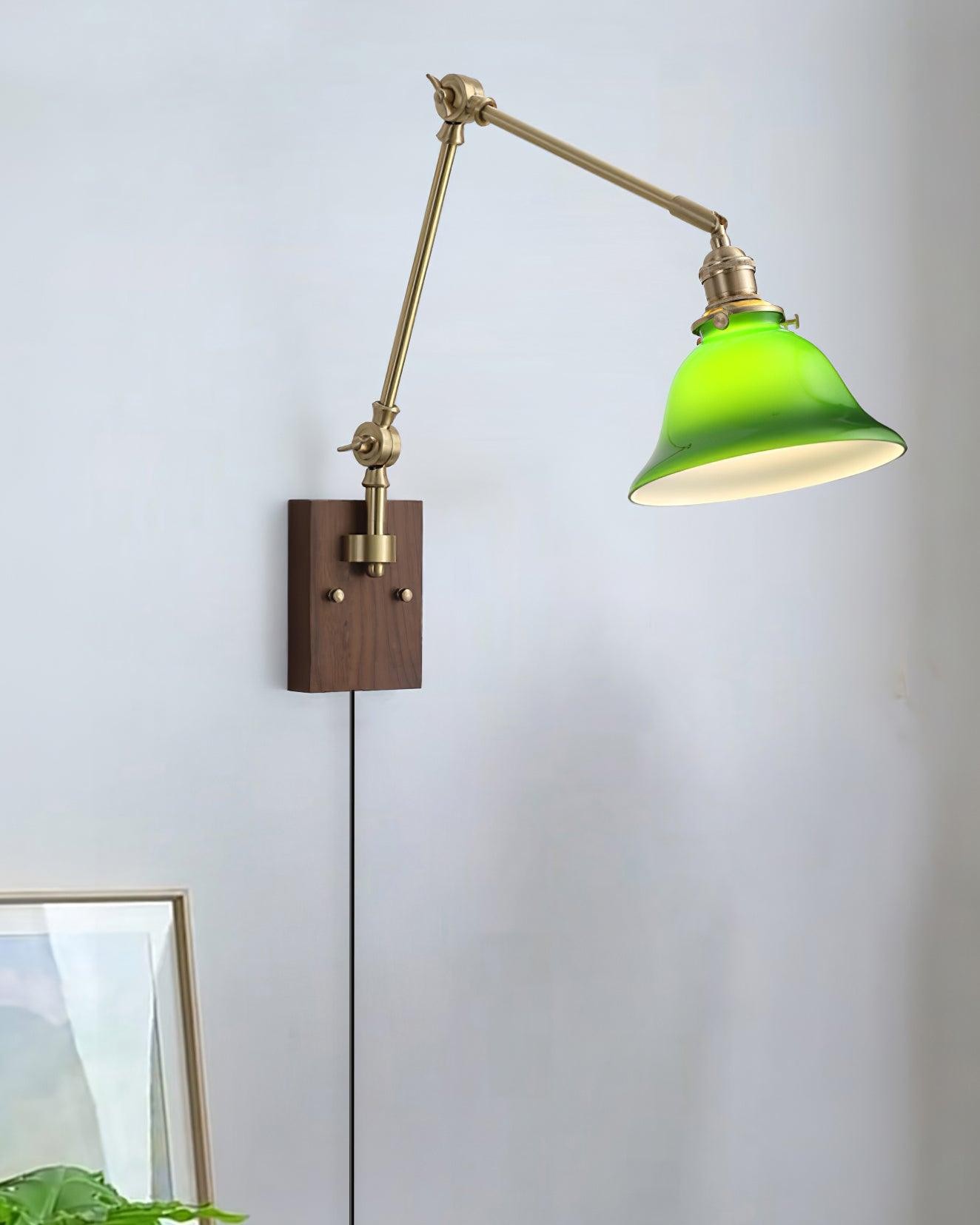 Banker Swing Arm Plug In Wall Light K253