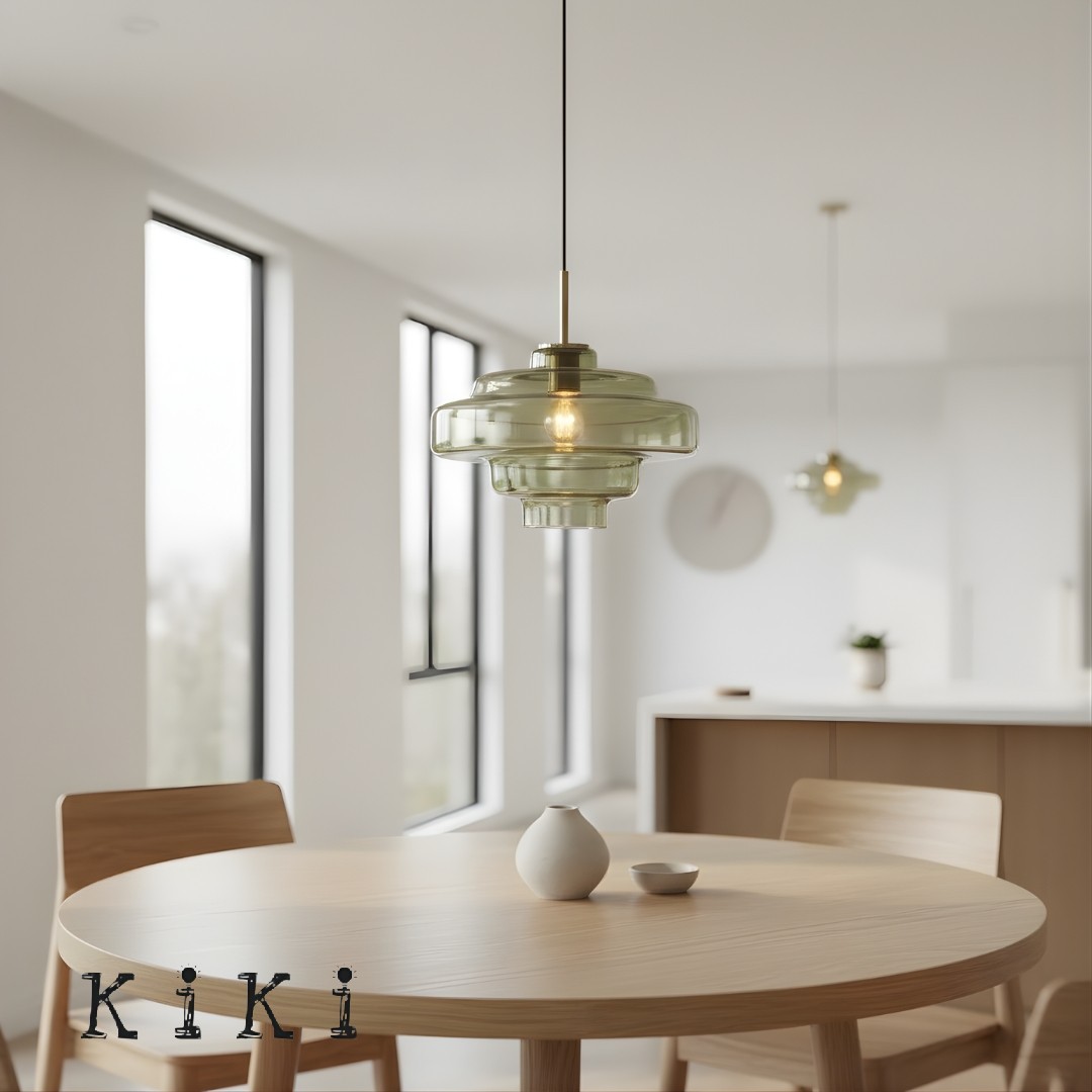 Koloro Bauhaus Glass Pendant Light – Mid-Century Inspired Design for Dining Area or Kitchen K1122