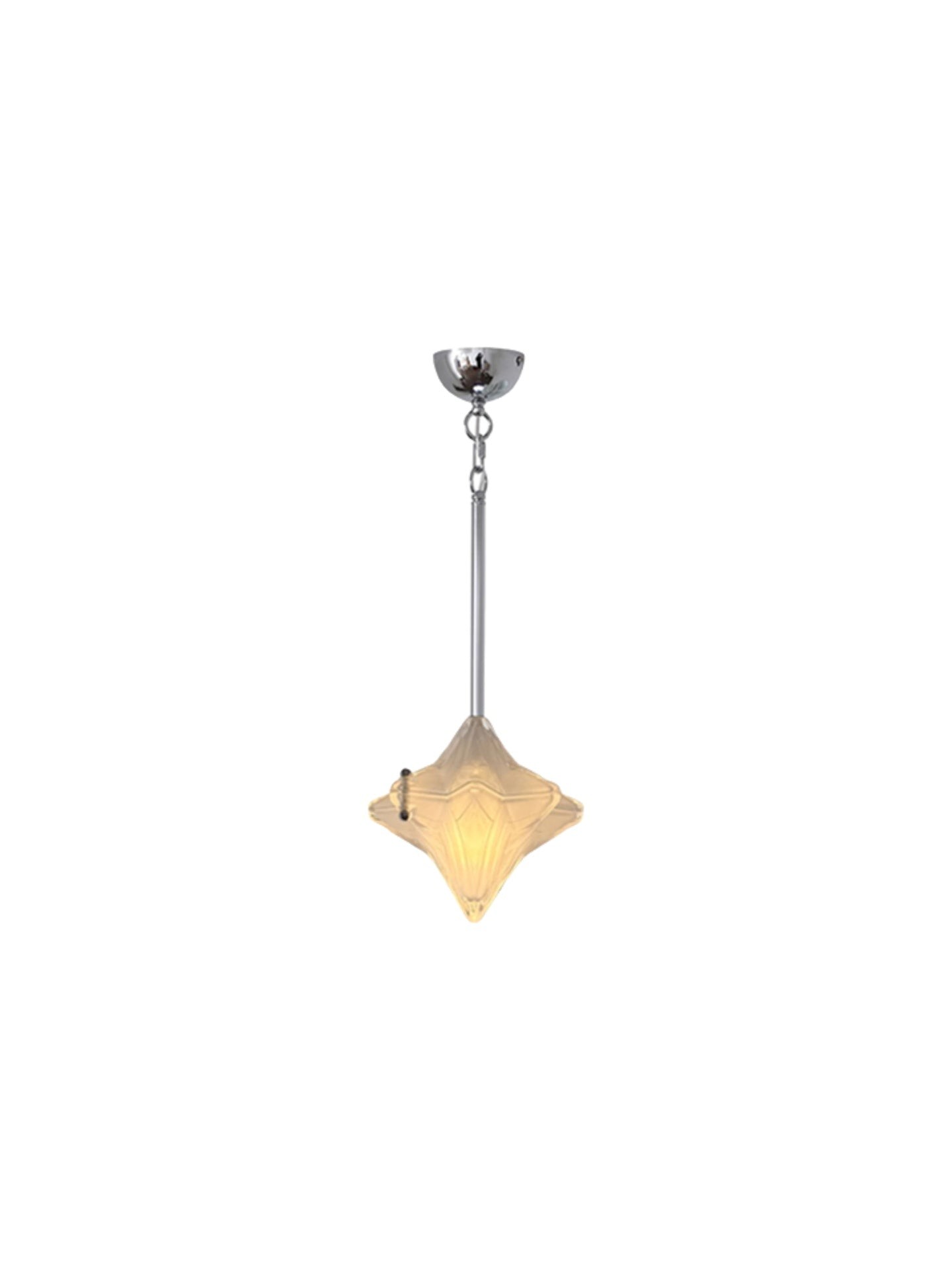 Art Deco Astris Elara Star Pendant Light - Frosted Glass Pendant with Geometric Style K1583