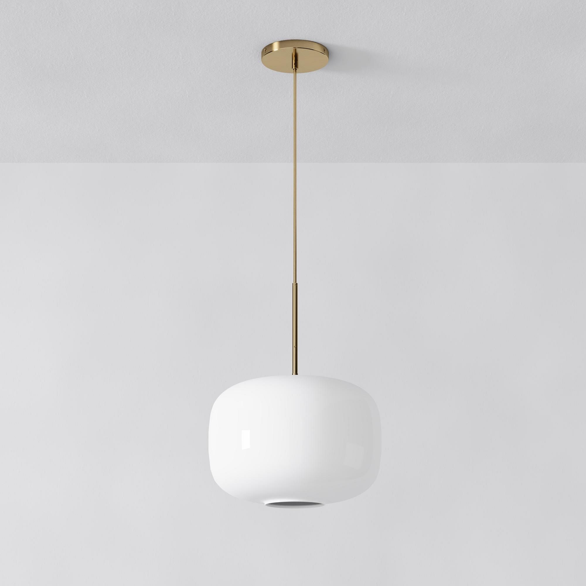 Lumivelle Pebble Pendant Light - Adjustable Glass Shade - Modern Lighting K1403