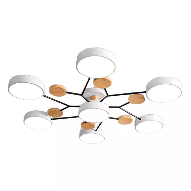 Coloful Branched Round Wooden Ceiling Light K176