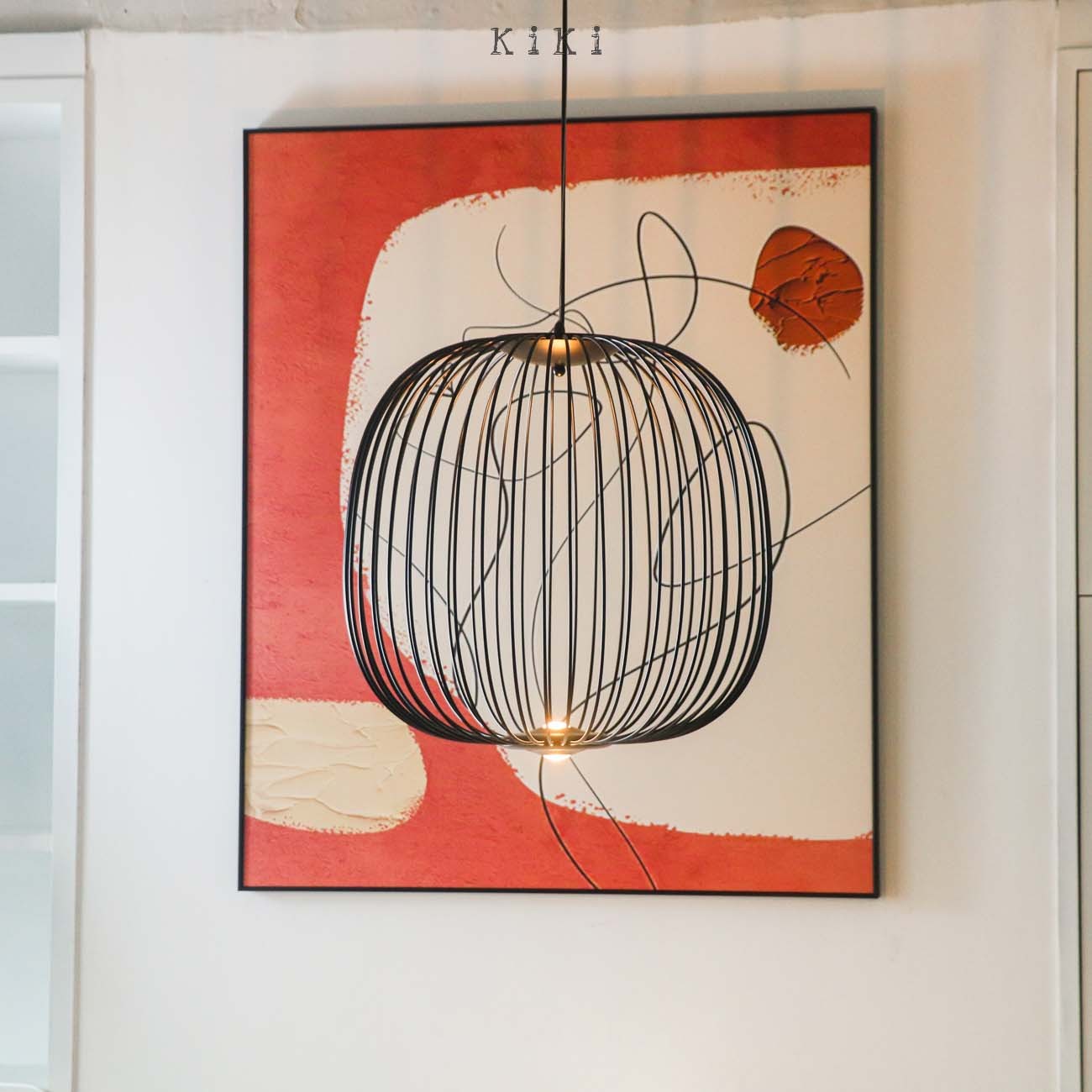 Modern Spokes Pendant Lamp - Artistic Birdcage Pendant Light for Dining Room