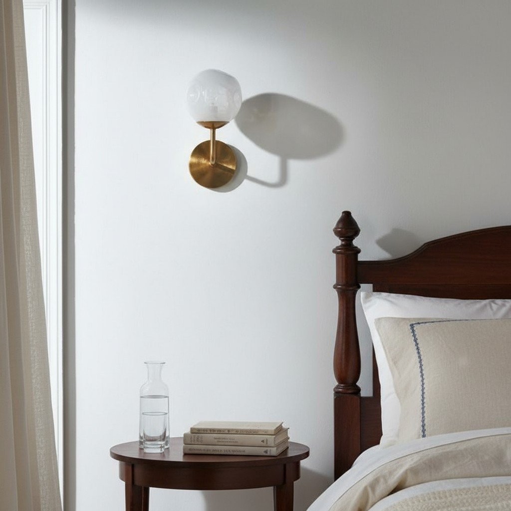 Modo Sculpted Glass Wall Sconce - Modern Diffused-Light Lamp for Entryways K1674