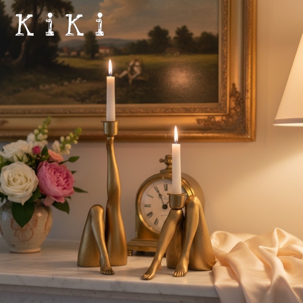 Kickra Sexy Legs Candle Holder - Modern Metal Base for Dining Table and Home Decor K2221