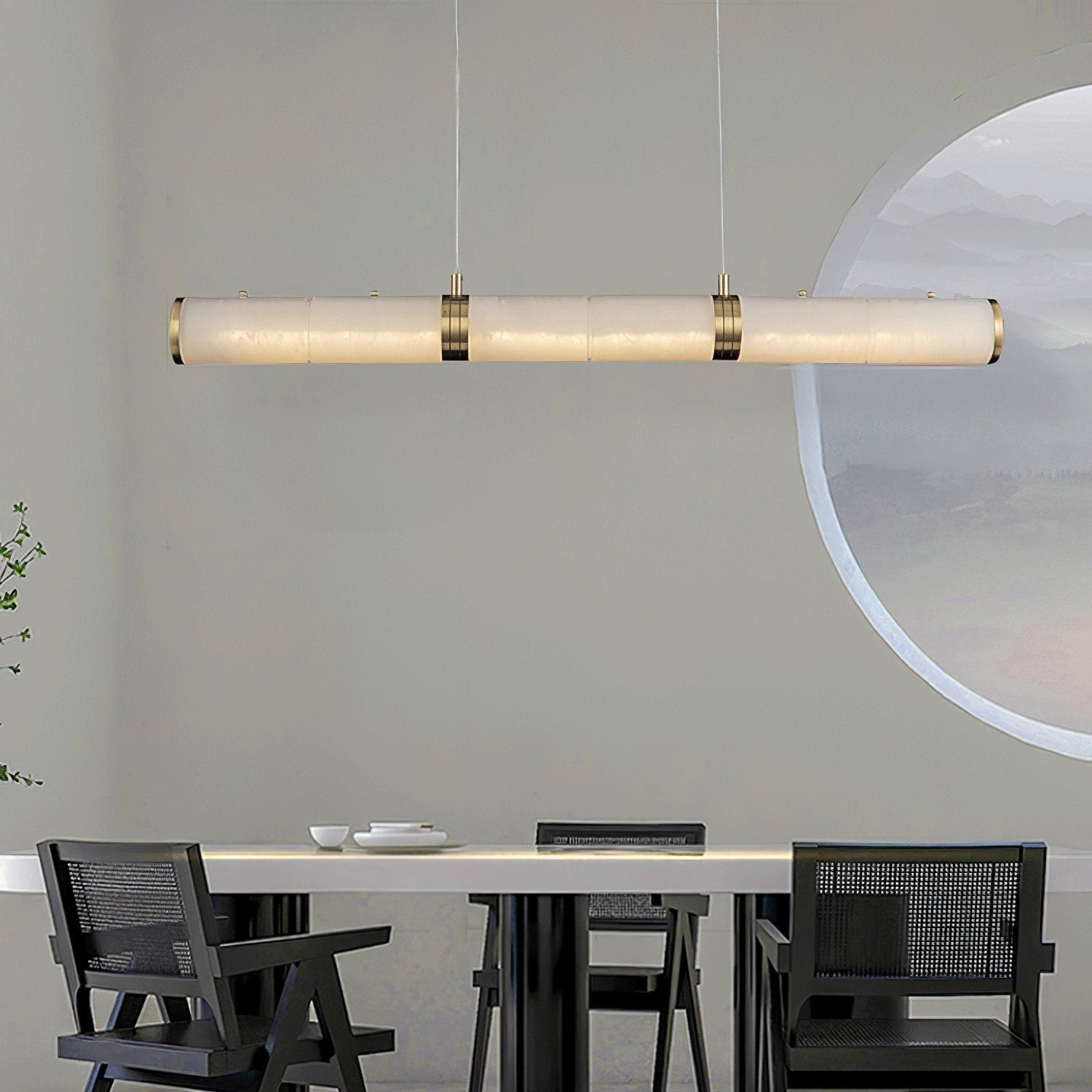 Luxurious Alabaster Beam Pendant Light K224