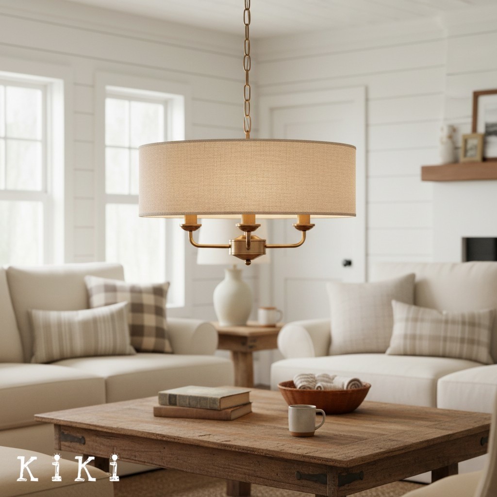 Tela Fabric Shade Pendant Style - Timeless Pendant Light for Dining Table K2216