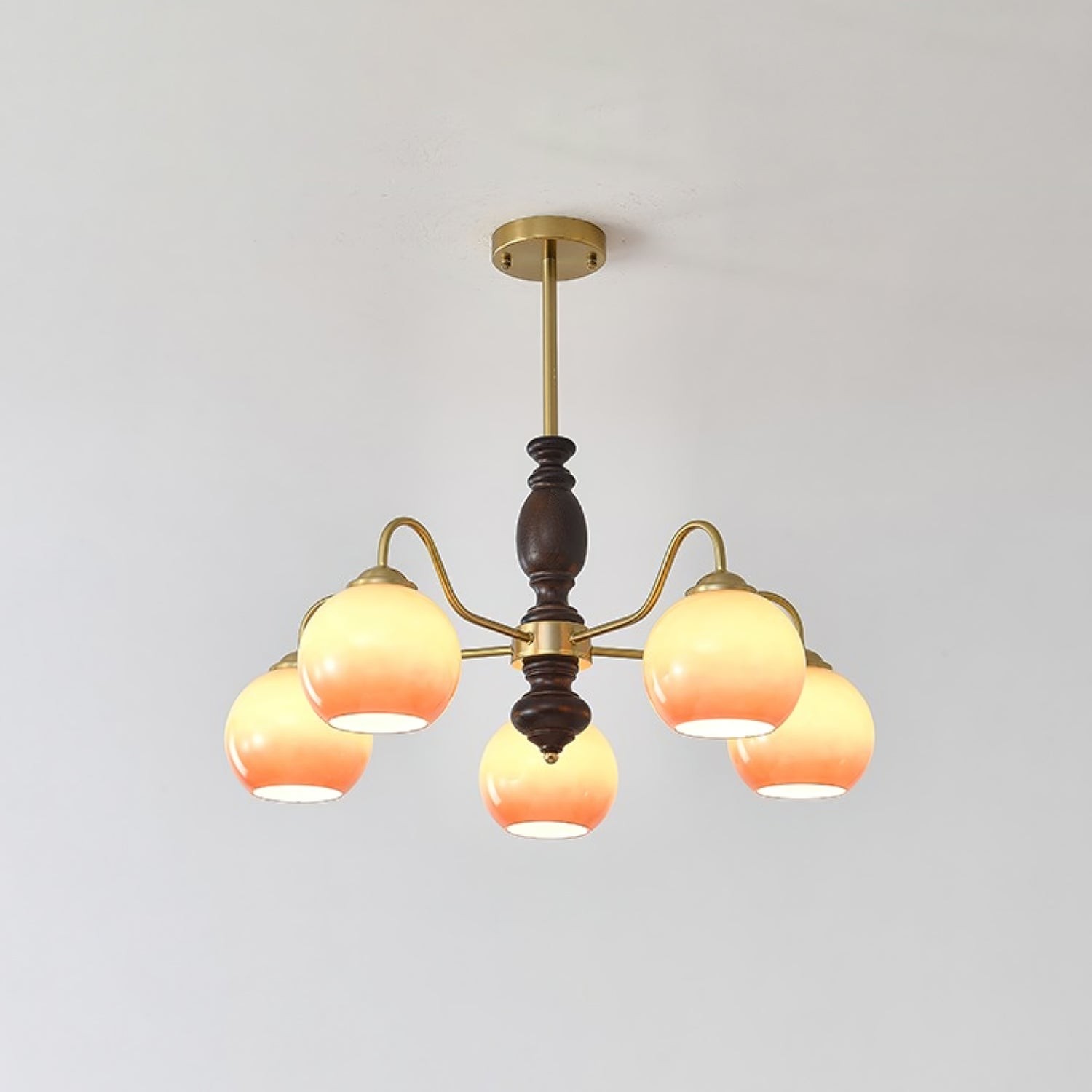 French Medieval Style Caramel Orb Chandelier K292