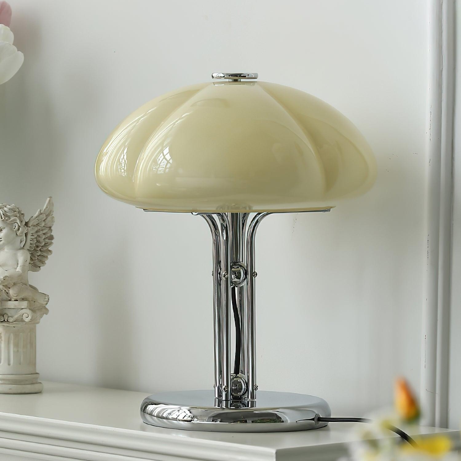High-Grade Bedroom Bedside Mushroom Glass Table Lamp K302