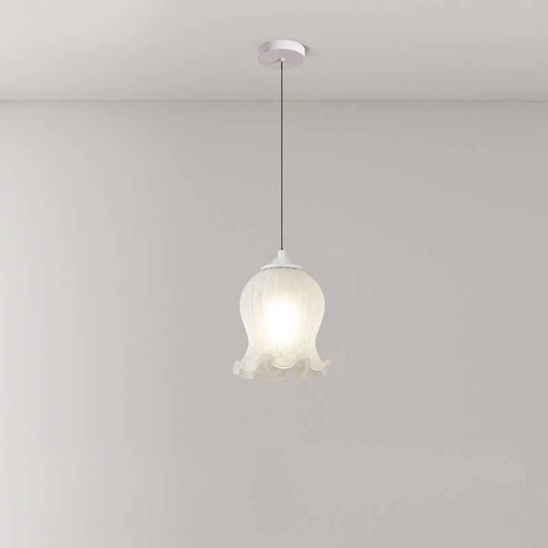 Flower Bud Milk Glass Pendant Light K14