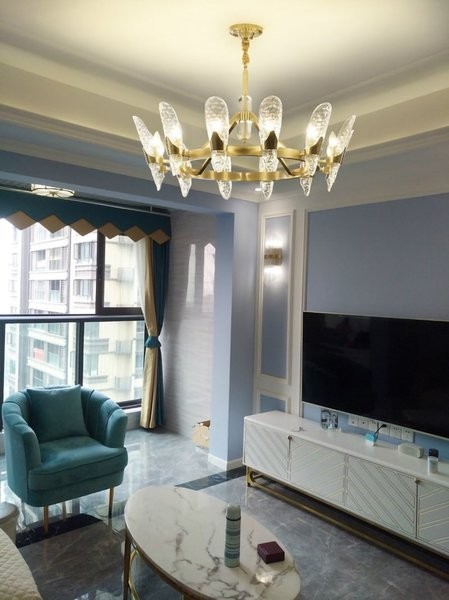 Modern Cystal Chandelier/Brass