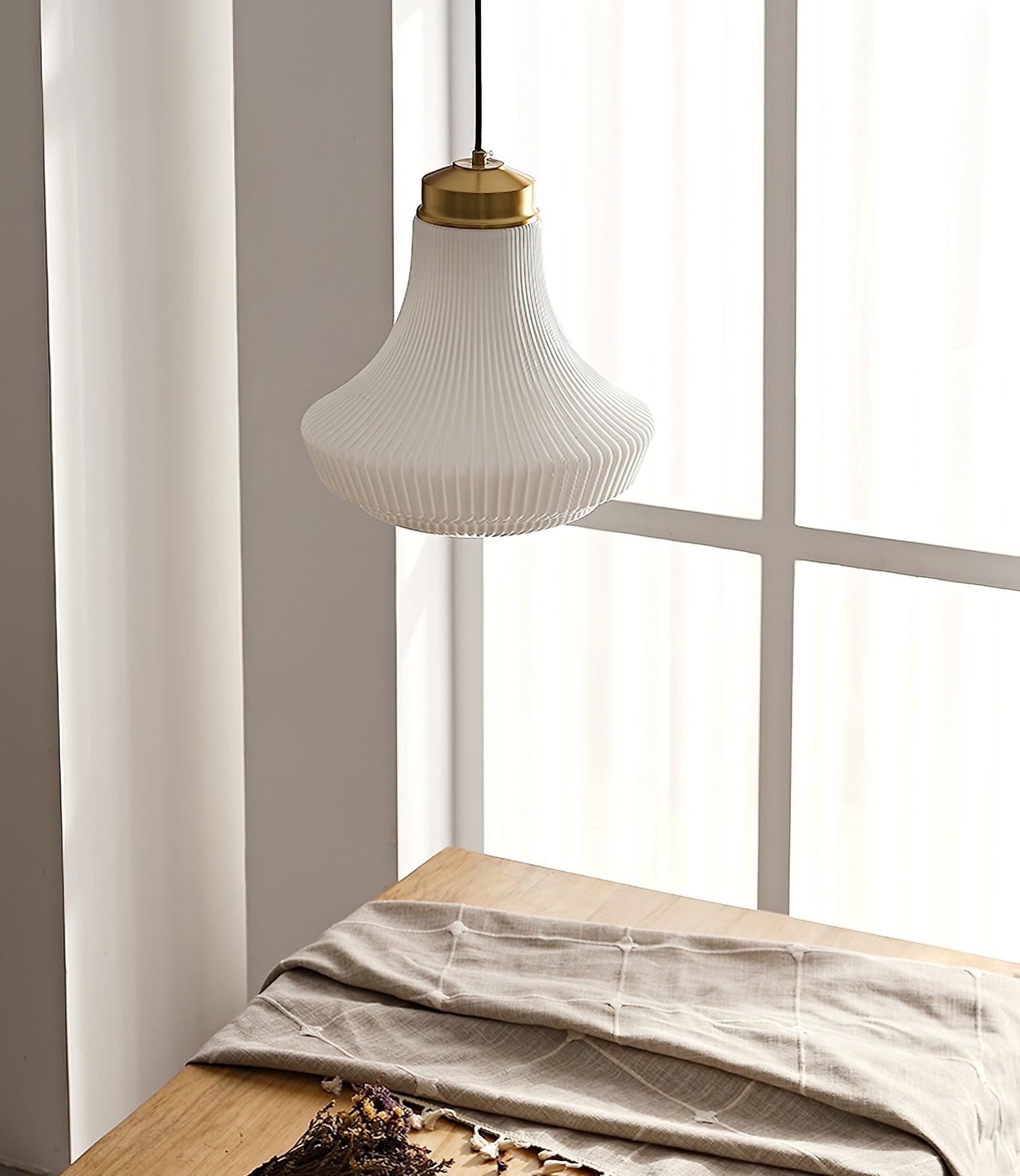 Classical Brass Alabaster Glass Pendant Lamp K659
