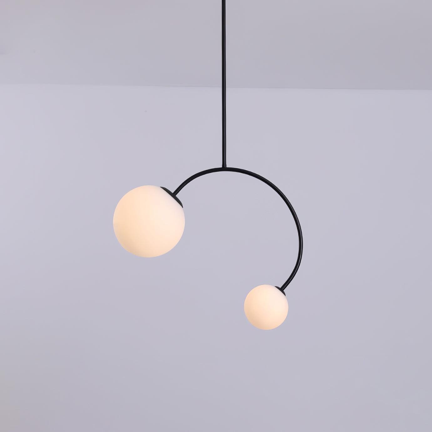Creative Double Heads Glass Pendant Lamp K249