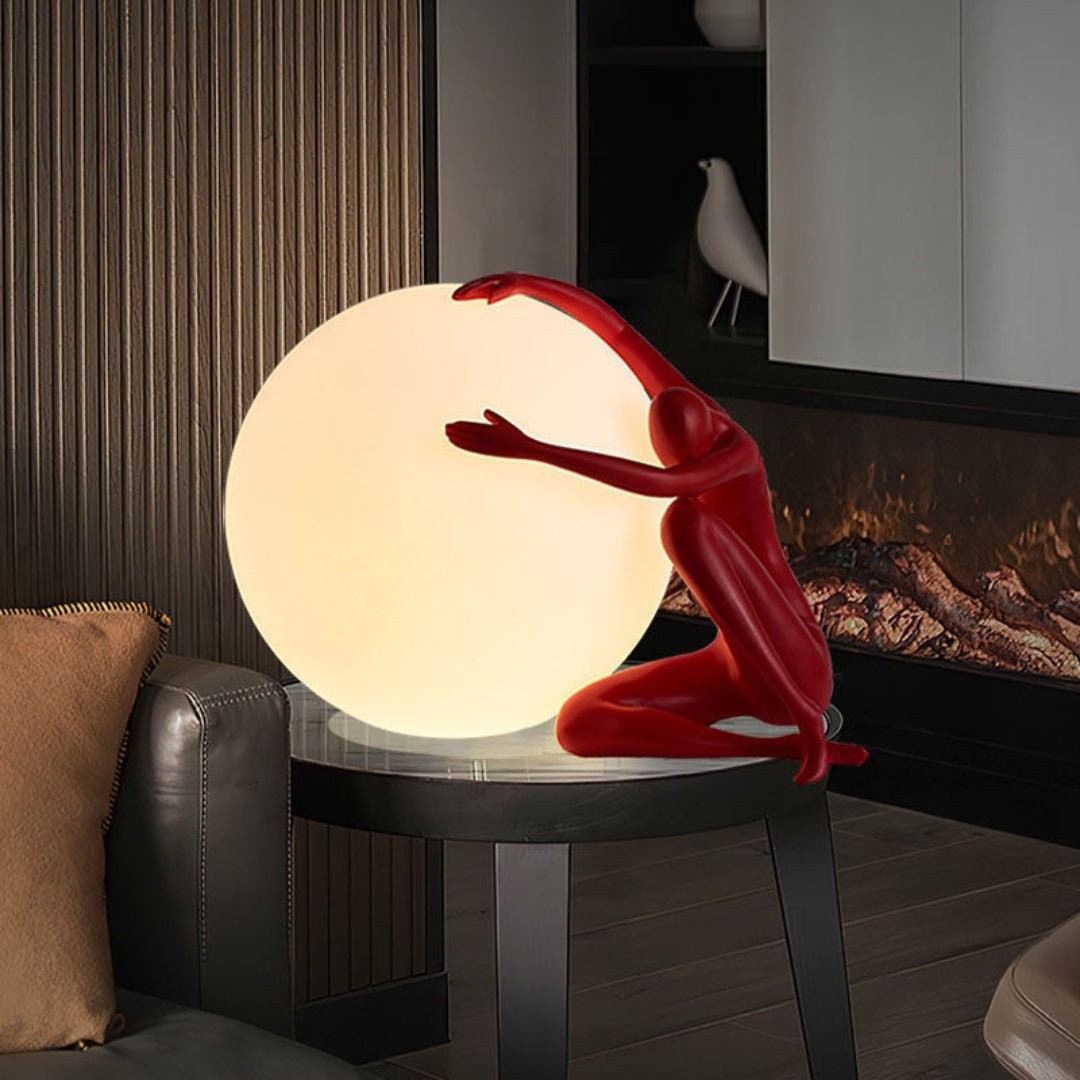 Humanoid Ball Holding Table Lamp K217