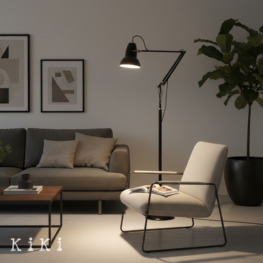 Modryx Modern Movable Arm Floor Lamp - Perfect for Bedroom and Office K2130
