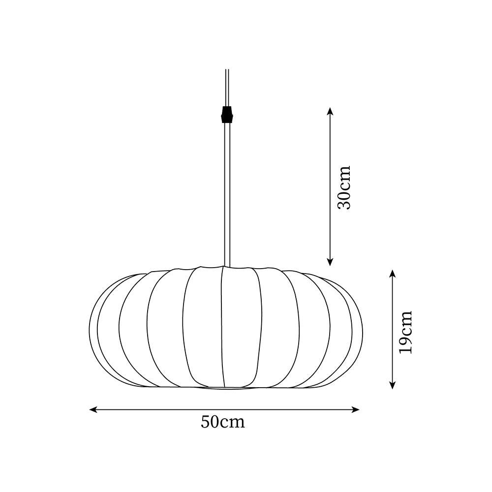Simple Wabi-sabi White Lantern Fabric Pendant Lamp K744