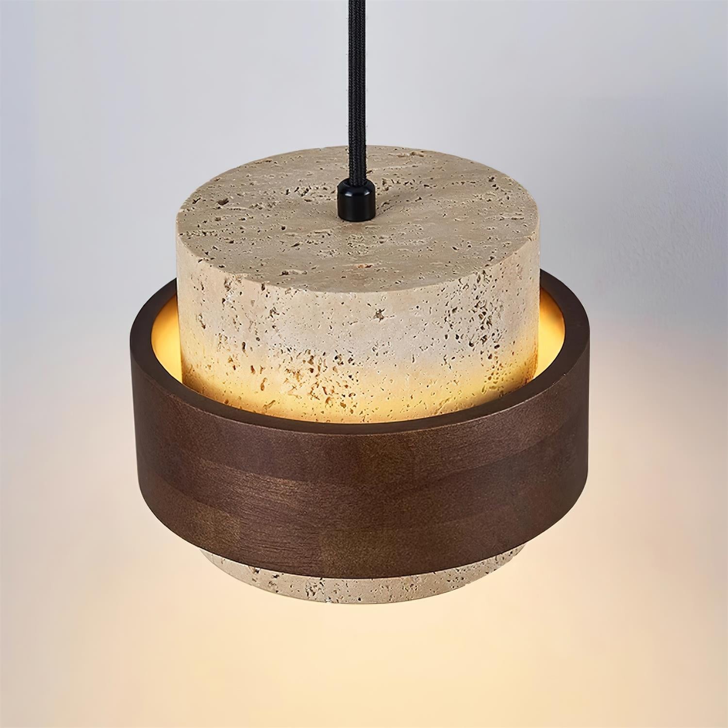 Cylinder Travertine Pendant Lamp K324