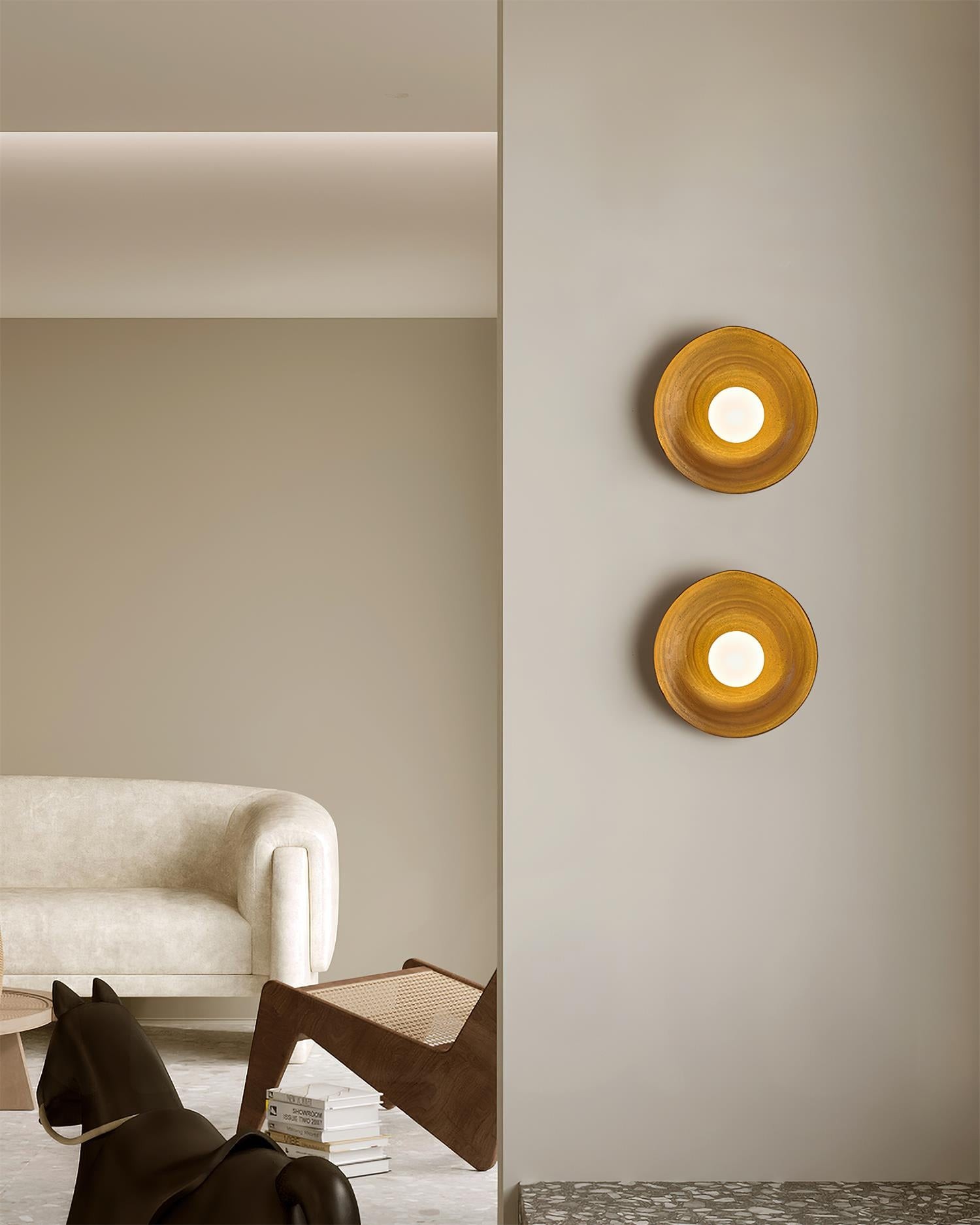 Retro Irregular Round Wall Lamp K649