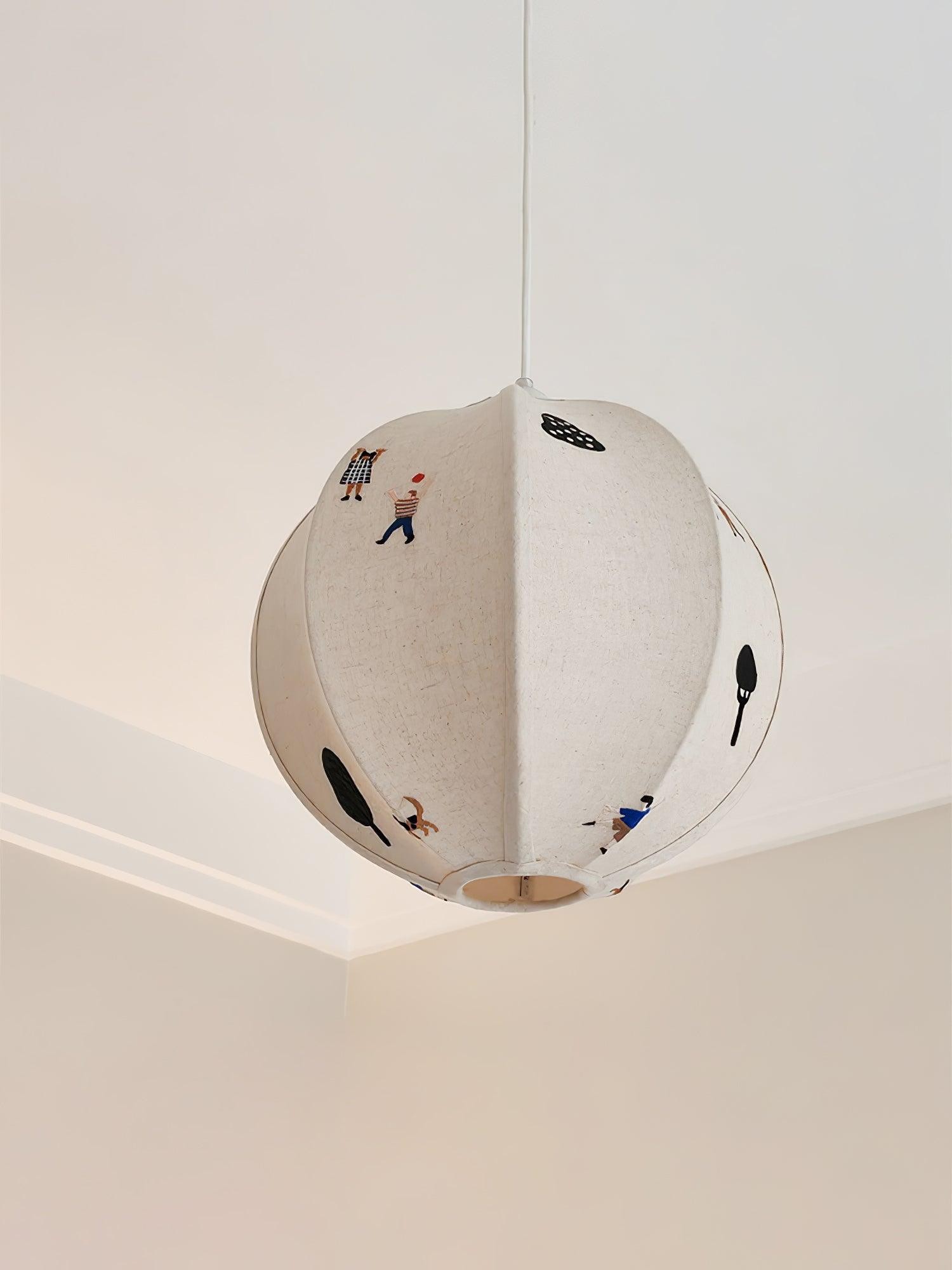 Park Embroidered Textile Pendant Lamp K576