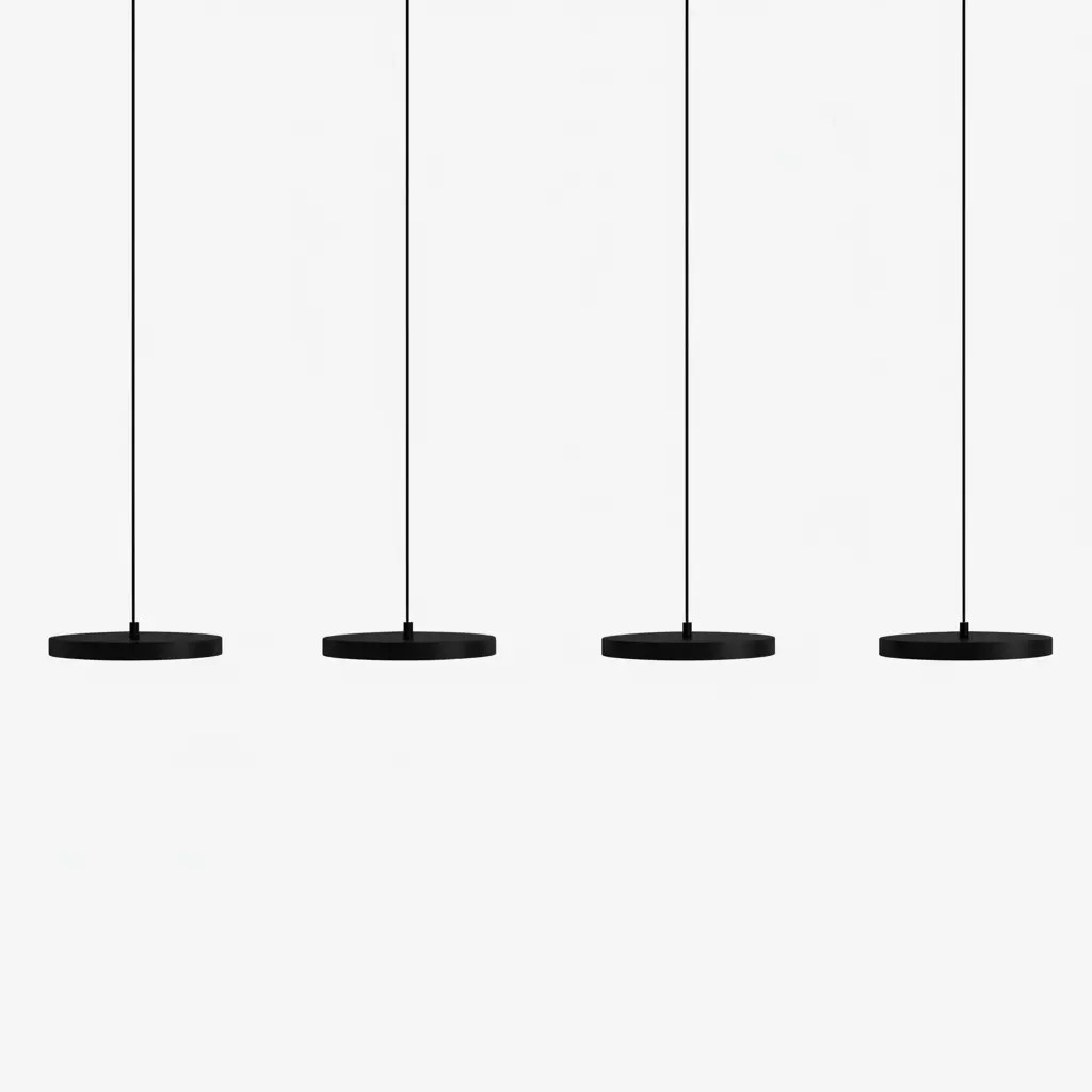 Modern Round Disc Flat Pendant Light - Multi-Light Pendant With LED Light K1555