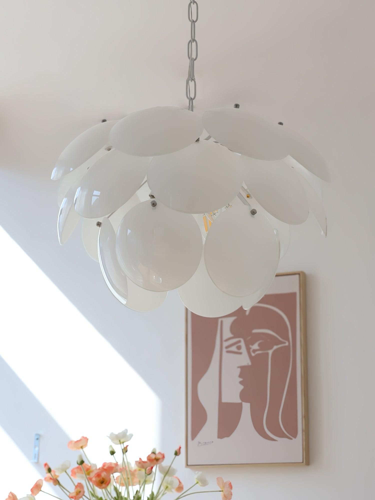 Luxury Fashion Luminous Petal Glass Chandelier K473