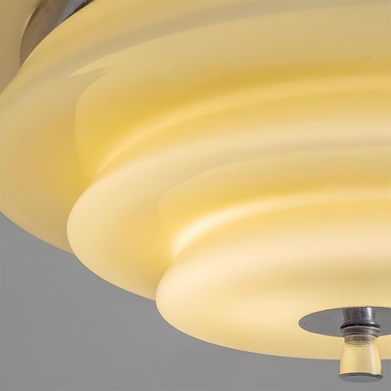 Mallew Flush Mount Ceiling Light - Layered Wave Silhouette Vintage Style Lamp for Indoor Use K2269