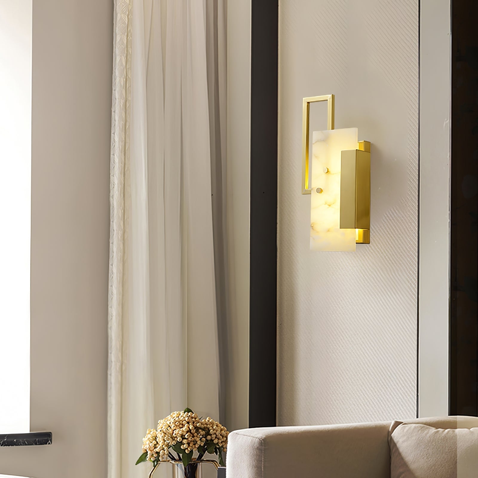 Althea Alabaster Wall Sconce D396
