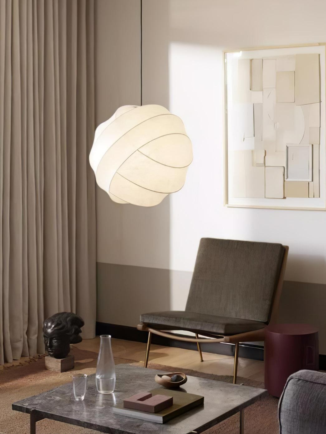 Wabi-Sabi Style Fiber Cocoon Pendant Lamp K732