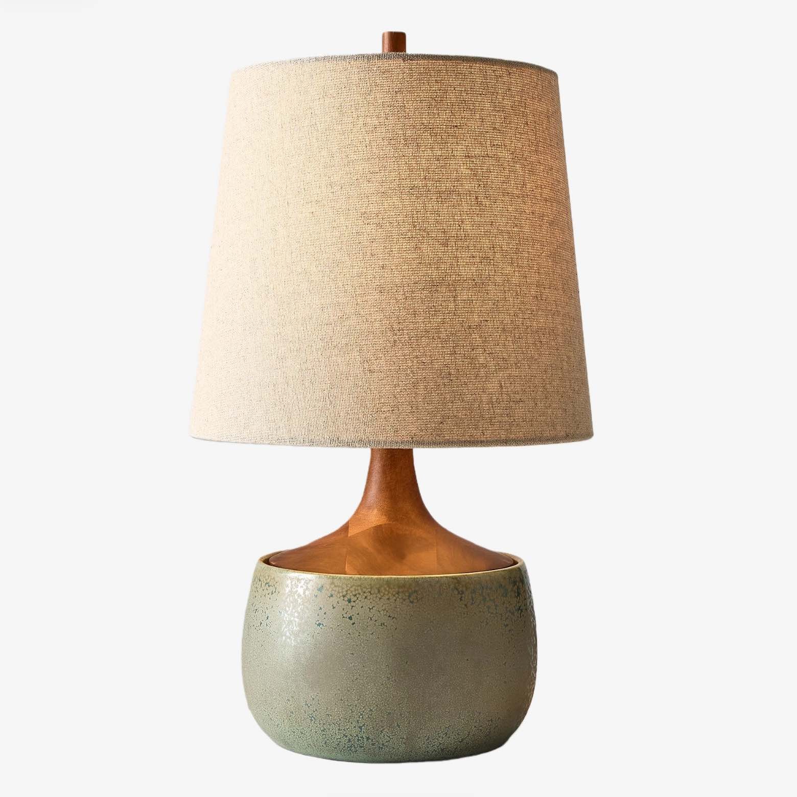 Avero Organic Textured Table Lamp - Decorative Clay Table Light for Interior Spaces K2062