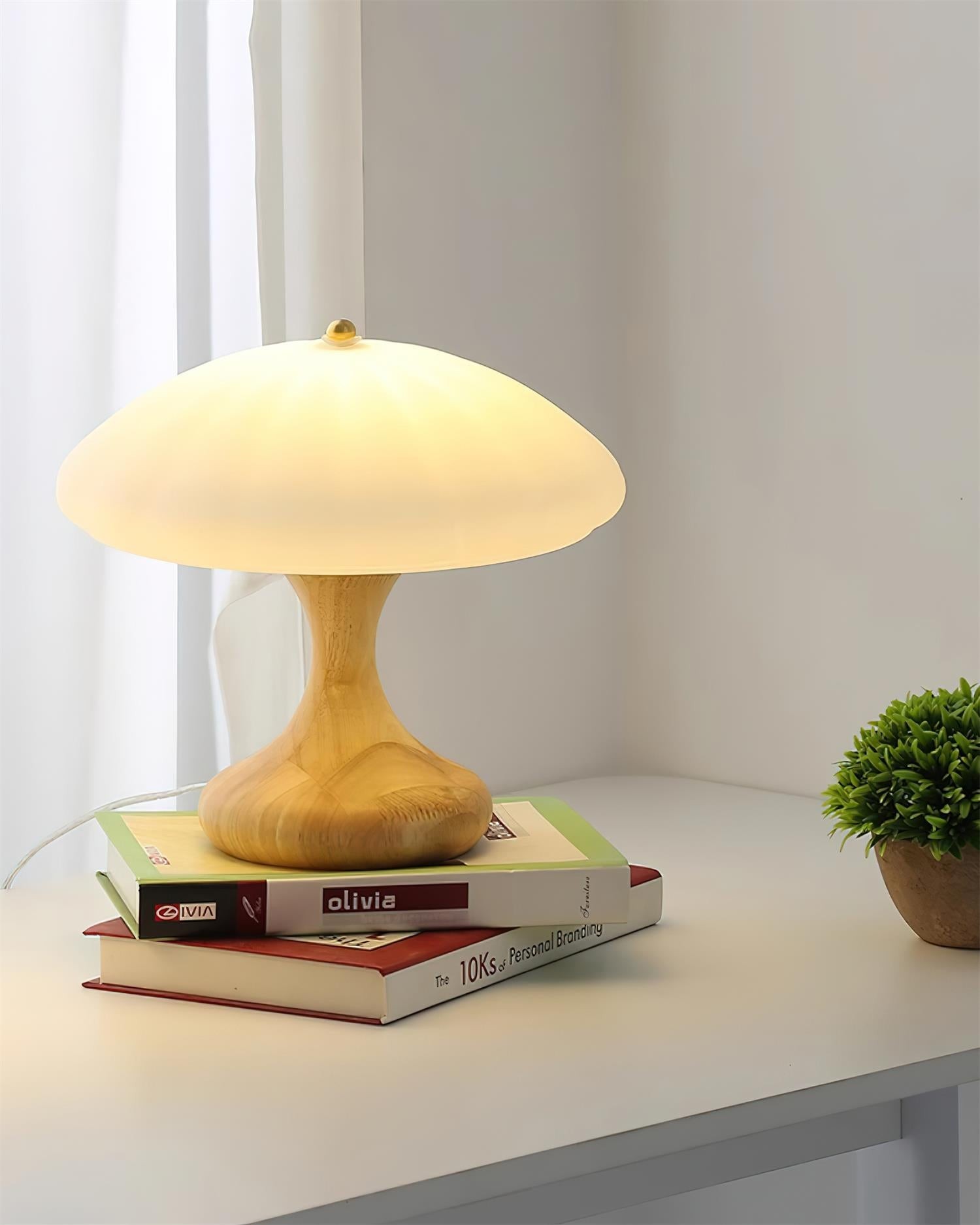 Mushroom Shape Curved Table Lamp K697
