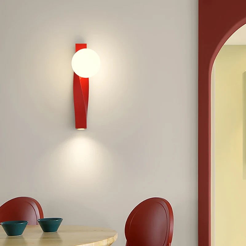 Nordic Twisted Geometric Globe Bar Wall Light K181