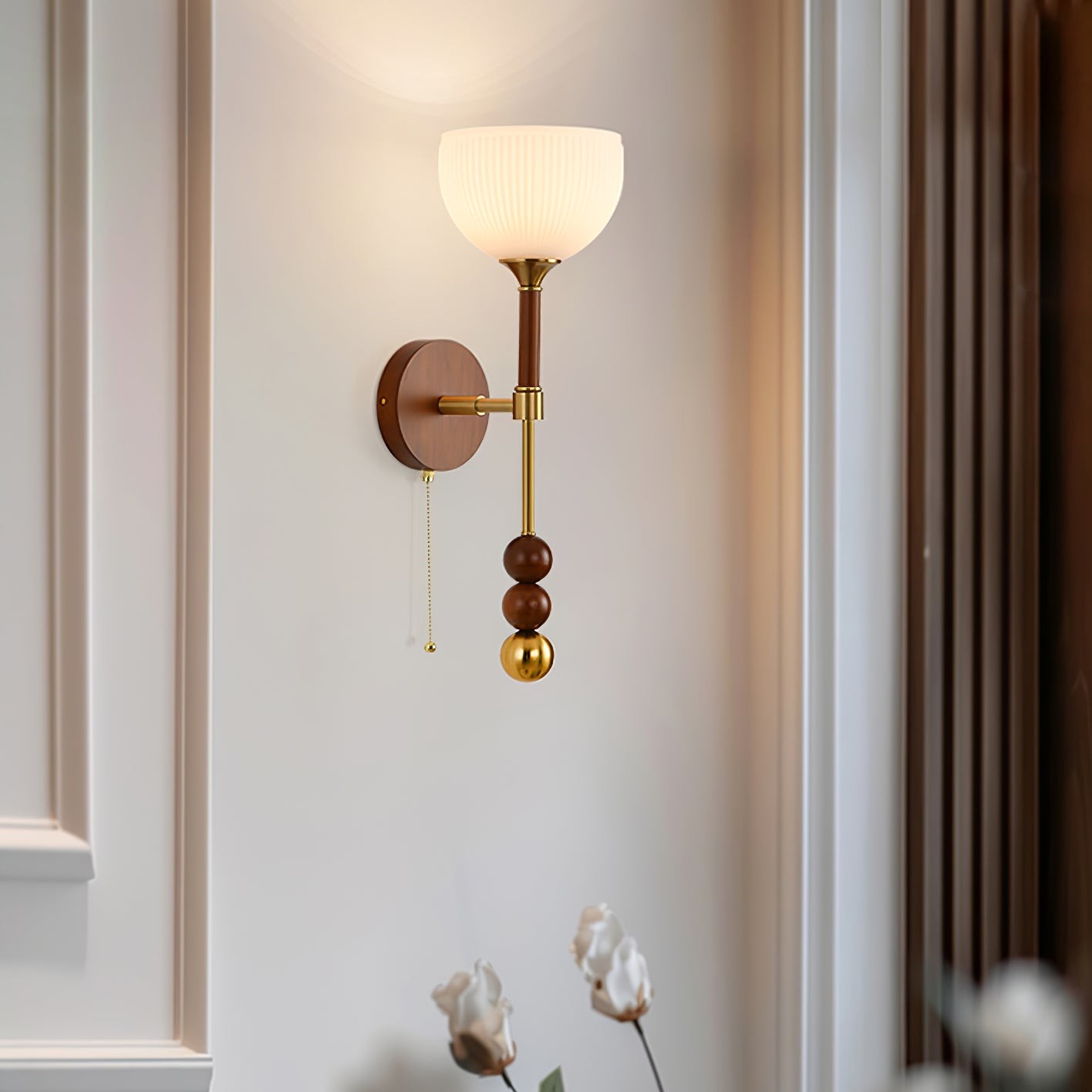Retro Solid Wood Series Wall Lamp K638