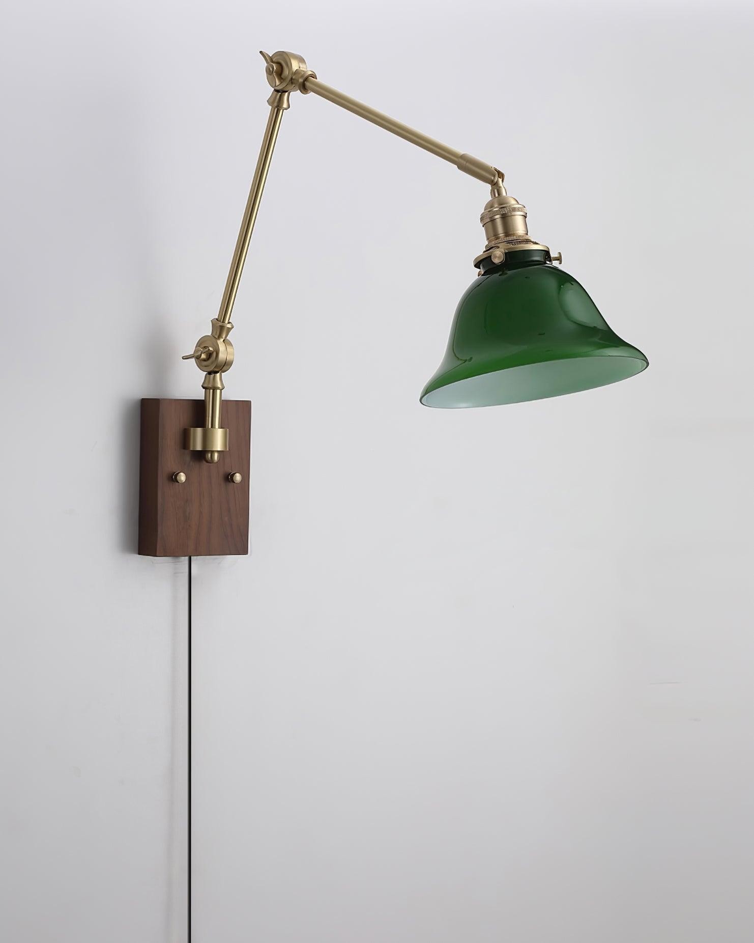 Banker Swing Arm Plug In Wall Light K253