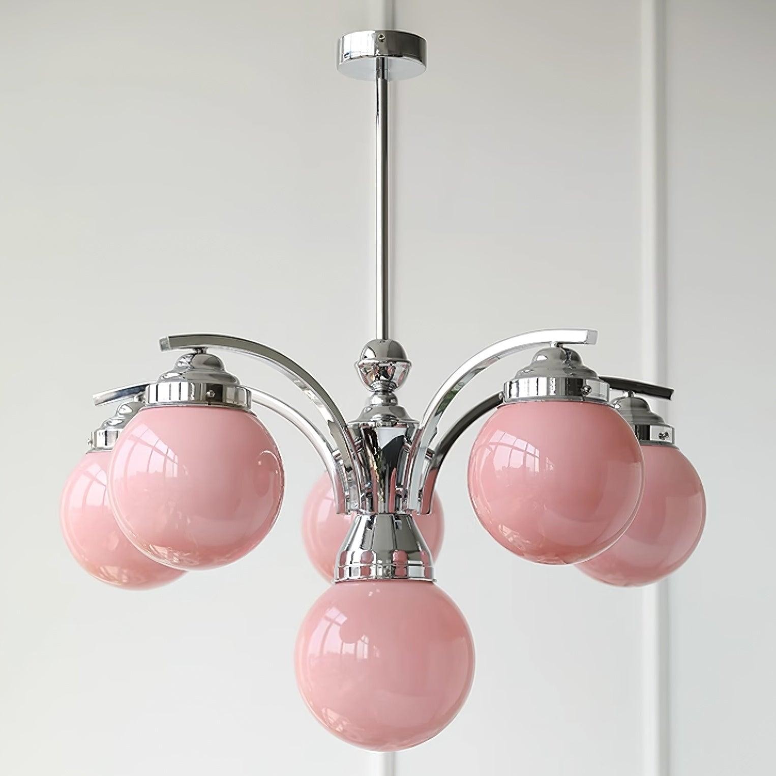 French Elegant Glass Orb Chandelier K596