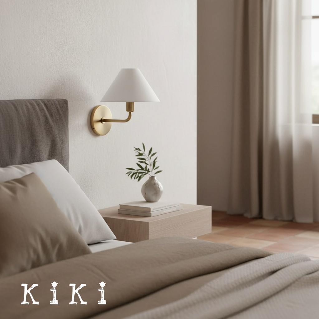 Diora Fabric Metal Wall Sconce – Modern Lighting for Living & Bedroom K1309
