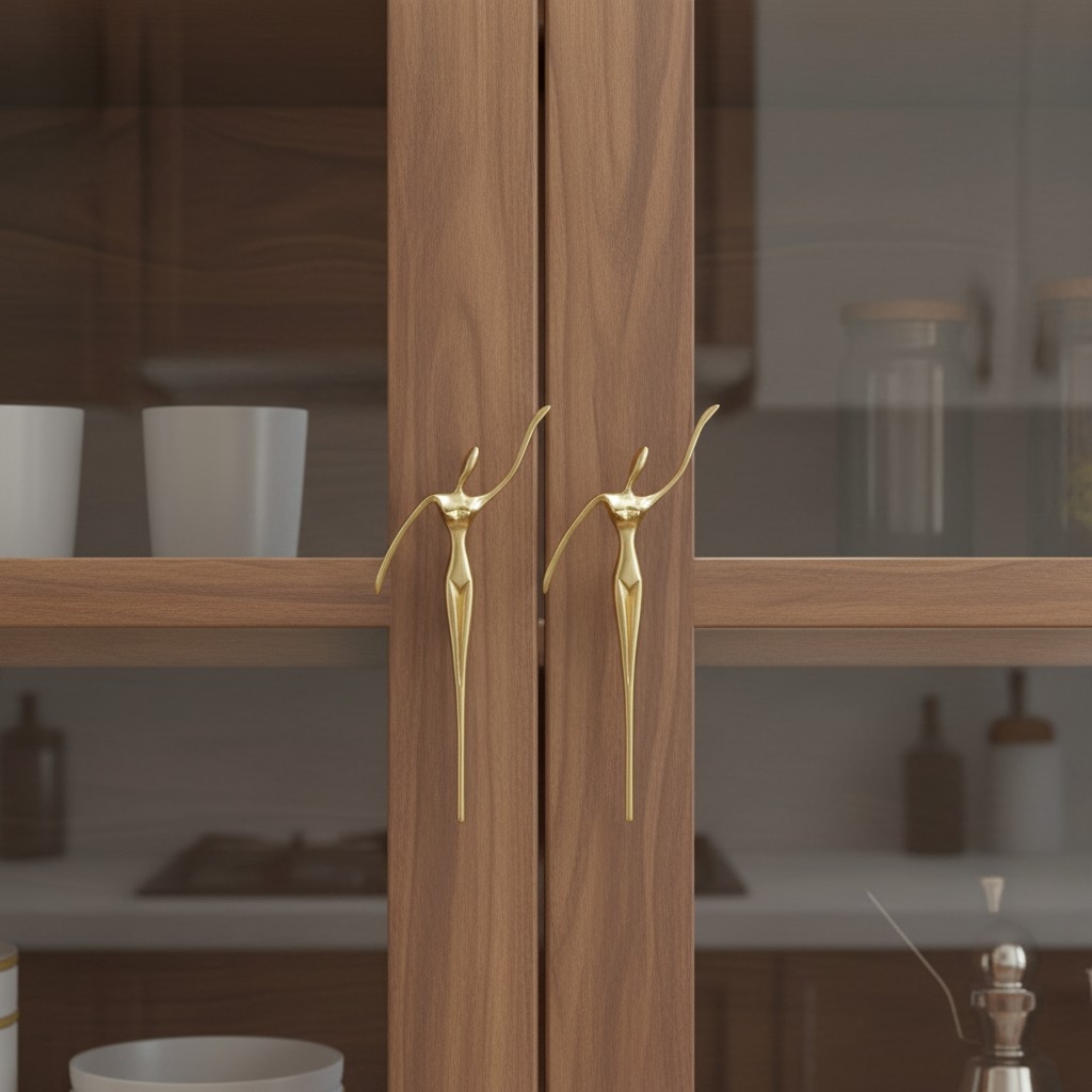 Verlitho Retro Cabinet Handle - Nordic Furniture Pull For Wardrobes and Drawers K2365