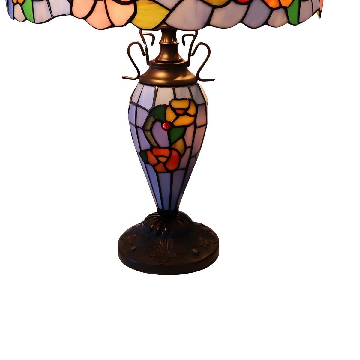 TF Keswick Dragonfly Tiffany Table Lamp - Handcrafted Stained Glass Table Lamp K1906