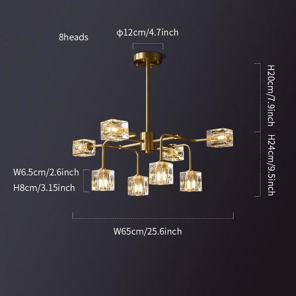 Square Crystal Chandelier/Brass Crystal Chandelier