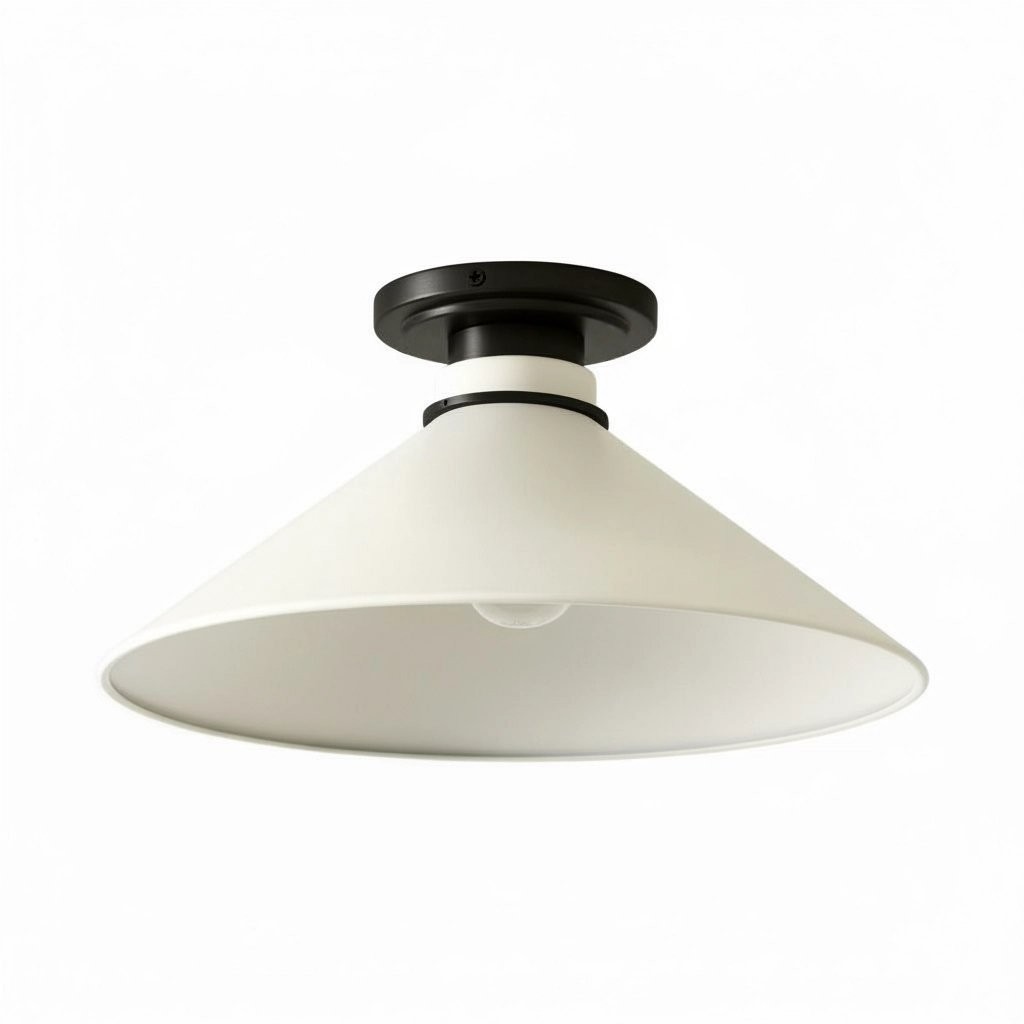 Aurenza Simple Flush Mount – Metal and Glass Ceiling Light for Any Room K1138