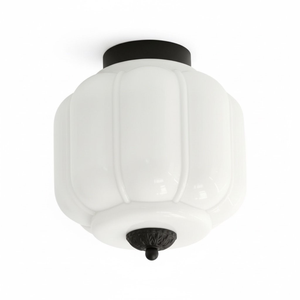 Eloise Vintage Lantern Style Ceiling Light – Elegant Glass Shade Fixture for Hallway K1137