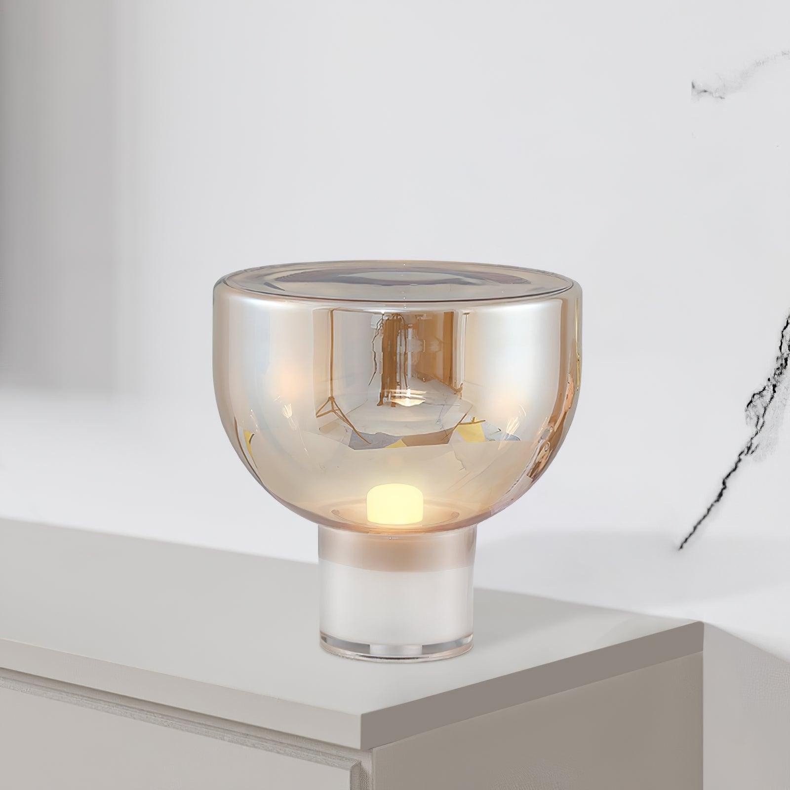 Nordic Simple Modern Luxury Glass Table Lamp For Study Room K220