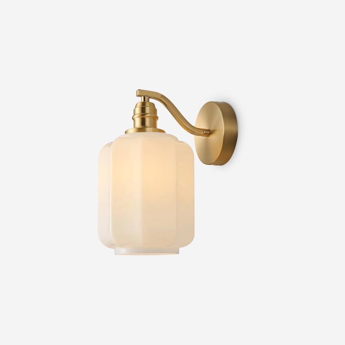 Retro Brass and Glass Wall Lamp K422