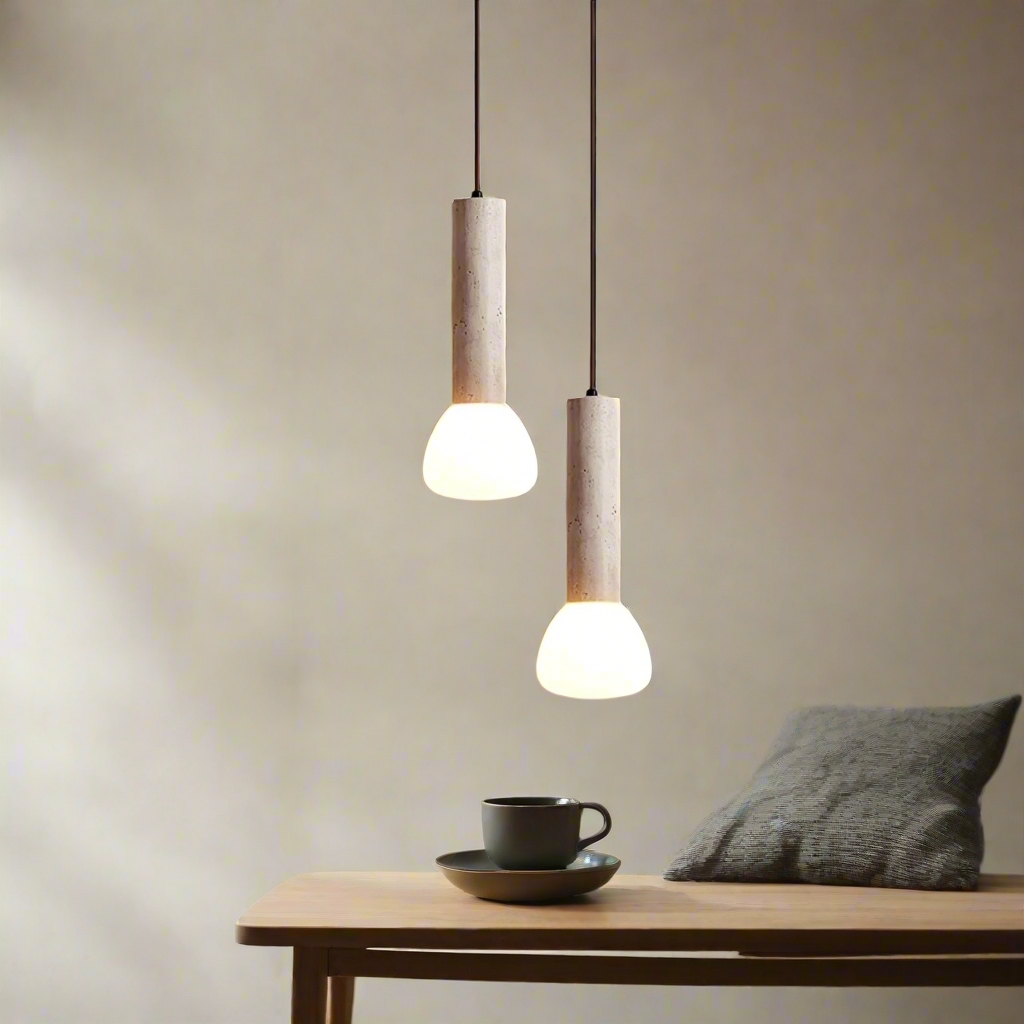 Elegant Travertine Cream Style Pendant Light D920