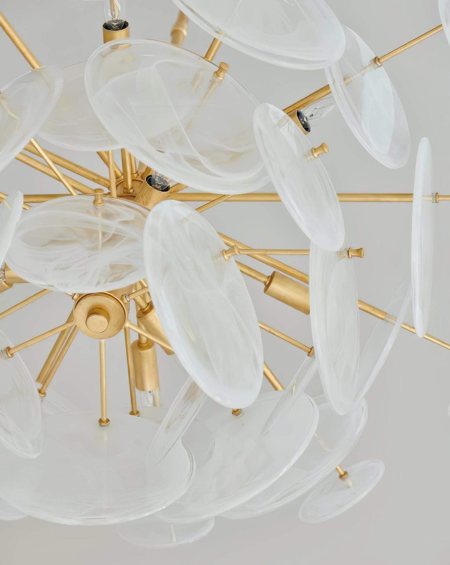 Brass Discs Cascading Chandelier K273