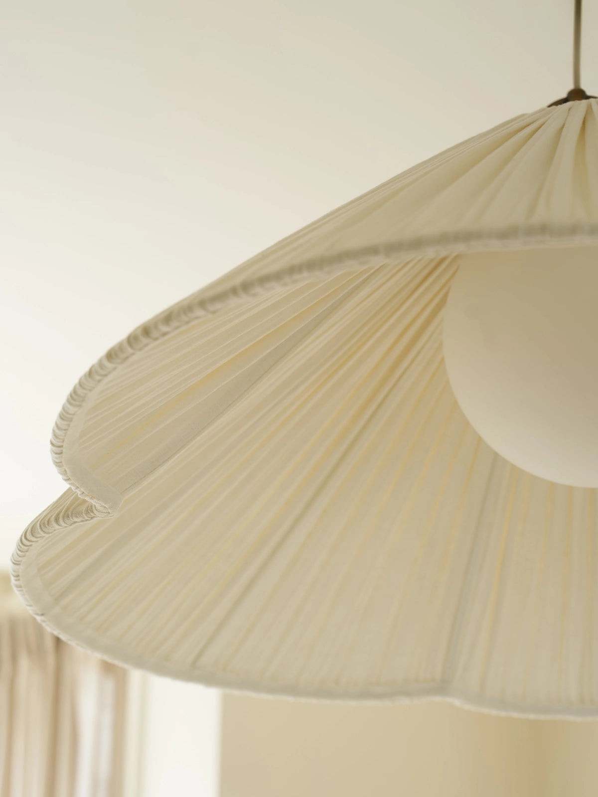 Blossine Oversized Linen Texture Pendant Light - Boho Style Hanging Lamp for Dining Room K1571