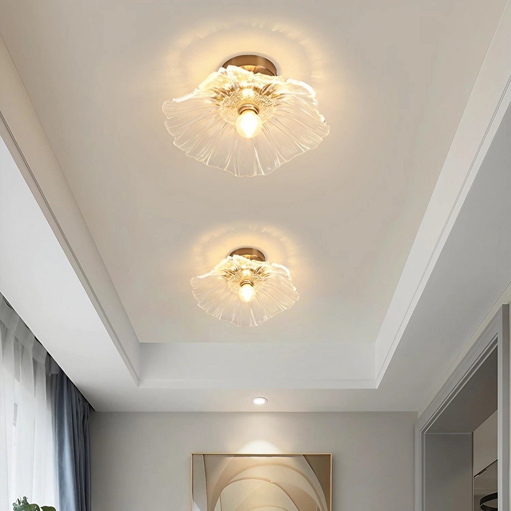 Lotus Retro Glass Ceiling Light K19