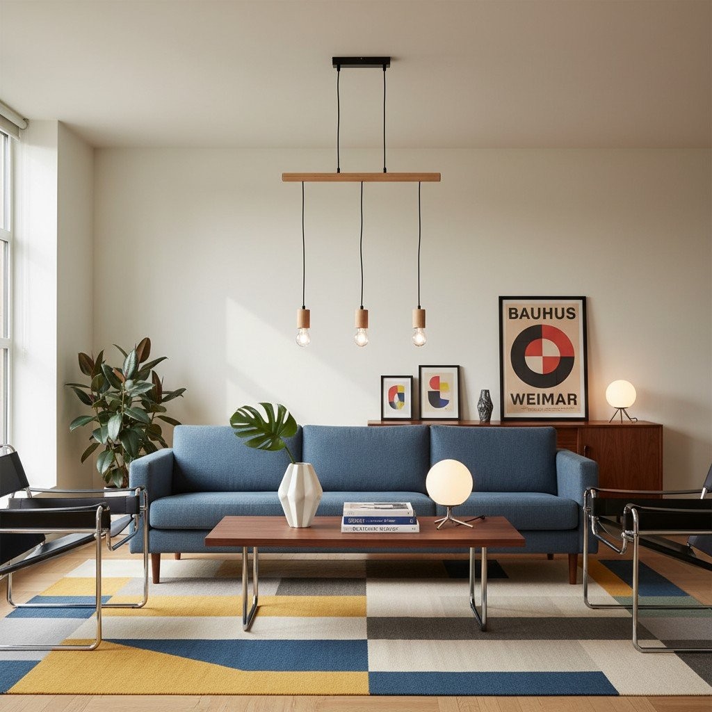 Virell Adjustable Linear Pendant Light - 3‑Bulb Wooden and Metal Design K1837