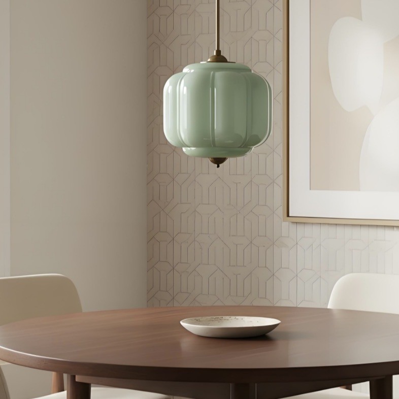 Retro Eloise Milk Glass Pendant Light For Kitchen K946